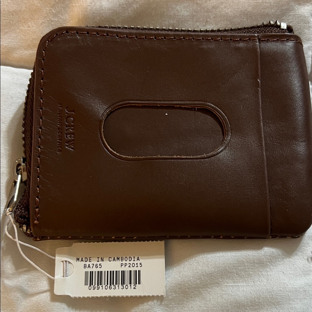 J. Crew Dark Brown Leather Card Holder